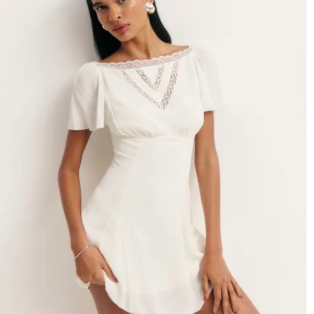 Reformation Petites Malena Dress White - Size 8P